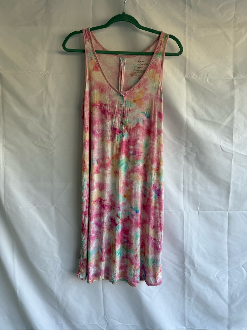 Little Sleepies bamboo tie dye nightgown dress, loungewear sleepwear size M